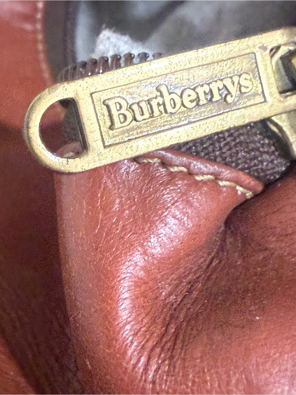 Burberry Plaid Tweed Tote Bag with Brown Trim - Picture 12 of 14